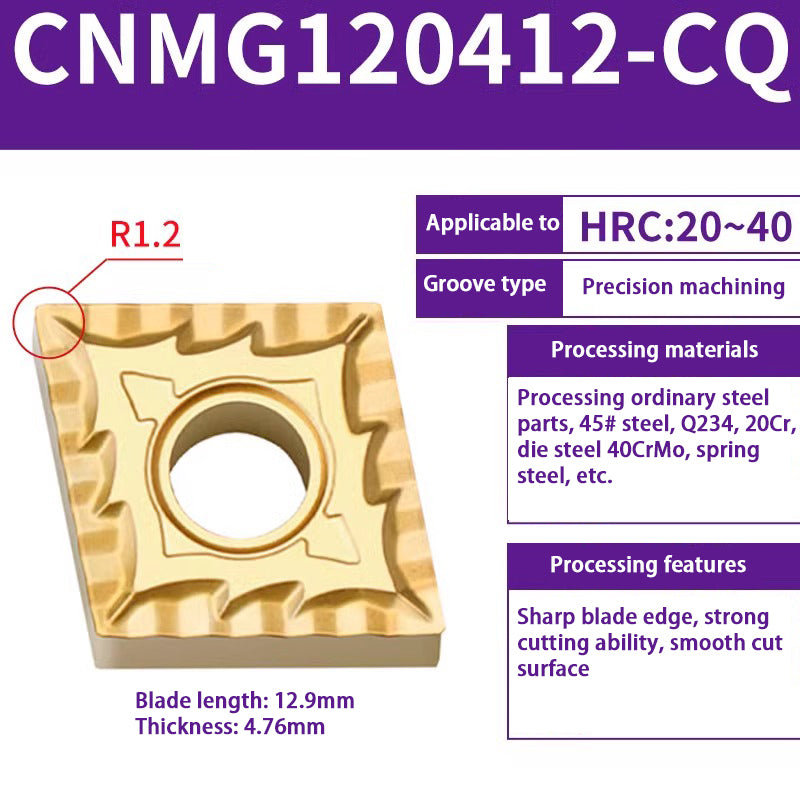 116-CNMG120404 turning blade 120408 steel stainless steel aluminum diamond outer circle alloy blade Shandong Denso Pricision Tools Co.,Ltd.